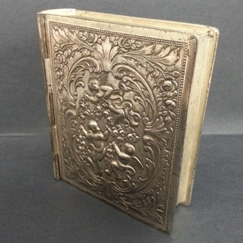 Keepsake / Trinket Box - Book Shaped Trinket Box Mark M in Diamond - Sterling Silver