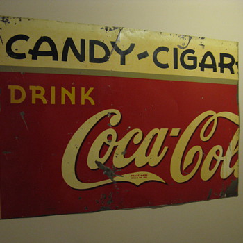 Candy ~ Cigar Coca Cola Sign and Flange Sign - Coca-Cola