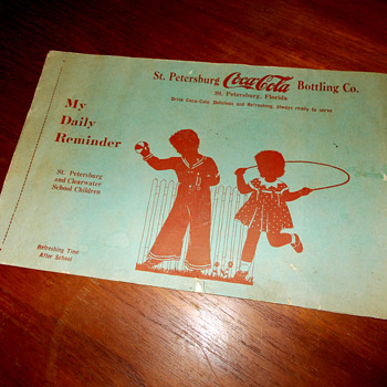 1930s Coca-Cola My Daily Reminder School Children's Log Booklet
