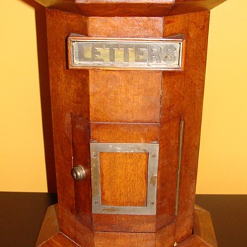 Antique Wooden Hexagon Shaped Mailbox - Office