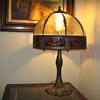 Unknown lamp/would like to know maker , age, and value. Thanks in advance.