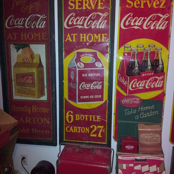 1930's Coca-Cola Carton Vertical Sign - Coca-Cola