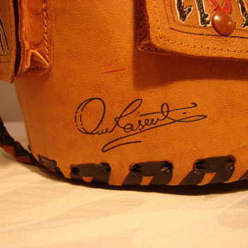 Hand Tooled and Painted Leather Bag Signed