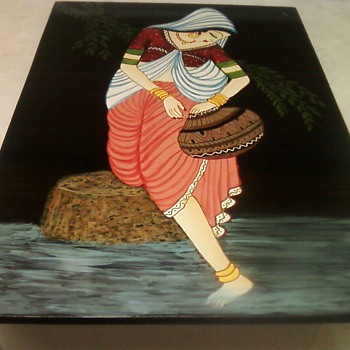 WADING LADY PAINTING