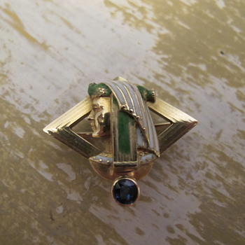 Egyptian Revival Watch Fob Pin - Fine Jewelry