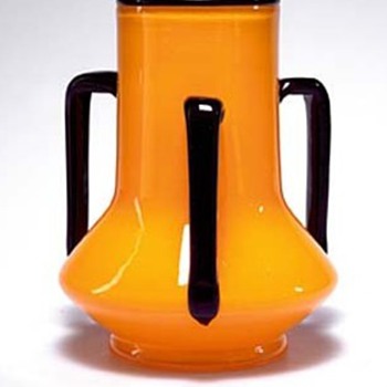 Loetz 3-Handle Shape #10 - Short handle stovepipe - Art Glass