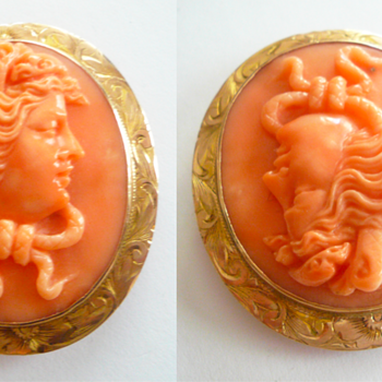 Medusa Coral Cameo - Fine Jewelry