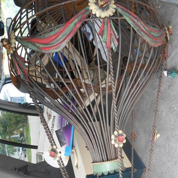 Antique - Hot Air Balloon Chandelier - Any idea of maker? - Lamps