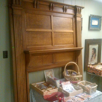 Solid Oak Fireplac Mantel - Furniture