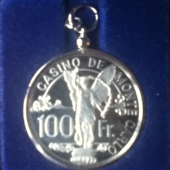 Monte Carlo Casino 100-Franc Silver Chip - US Coins