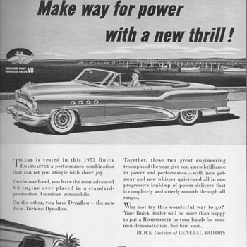 1953 - Buick Roadmaster Advertisement - Advertising