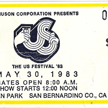 The Us Festival Ticket Stub