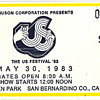 The Us Festival Ticket Stub