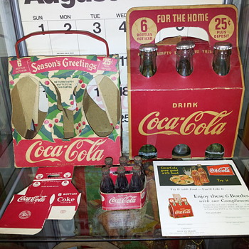 30's Christmas Carrier & 40's Wood Carrier - Coca-Cola