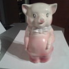 An intact piggy bank. 