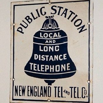New England Tel. Public Station Sign