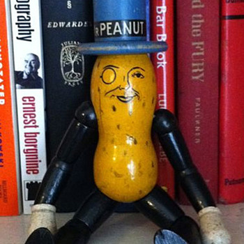 Planter's Mr. Peanut wooden doll toy - Advertising