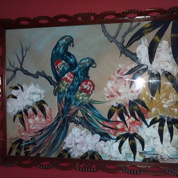 Zara Ellwood Parrots - Art Deco