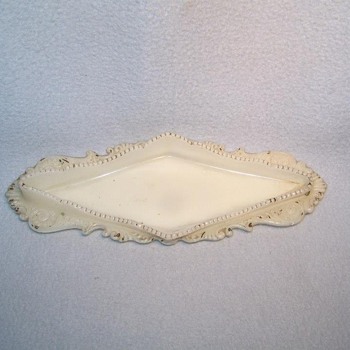 Victorian Milk Glass Pen Tray