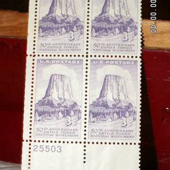 1956 50th Anniversary of Devils Tower National Monument - 3¢ Postage Stamps - Stamps