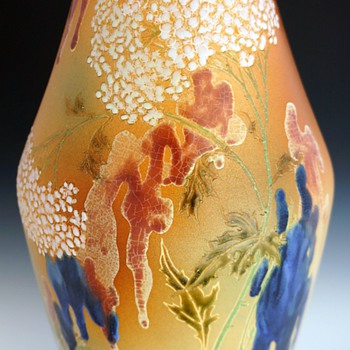 1895 Monumental Sized Gazo Foudji Vase for Hautin, Boulenger et Cie. (Choisy le Roi, France) - Art Pottery