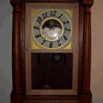 Home Made Column and Cornice Clock with Wooden Movement - Clocks