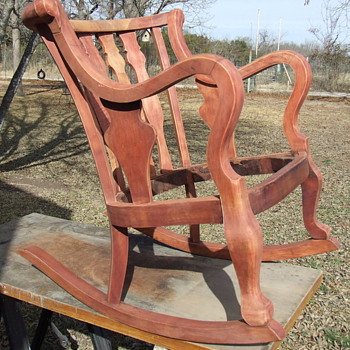 great old rocking chair in restoration