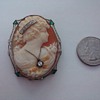 vintage cameo brooch 