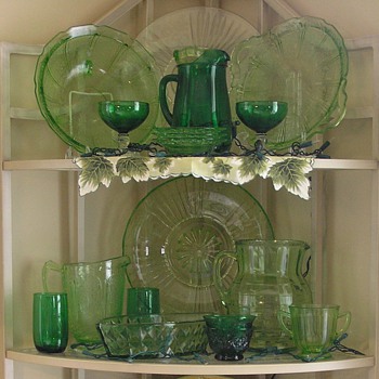 Some of my Depression Glass collection - Glassware