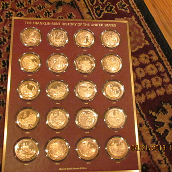Bronze Franklin Mint History of the United States 