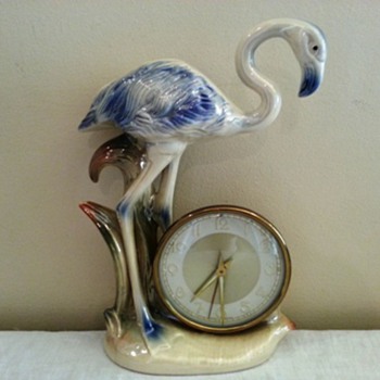 Jema Holland (424) Flamingo Mantle Clock - Clocks