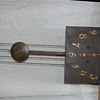 Early Sessions Mission Oak wall clock w/faux chain pendulum