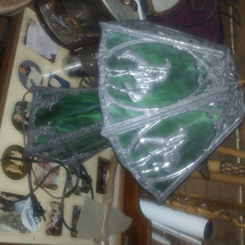green slag lamp would like to knw more about it please value date made 