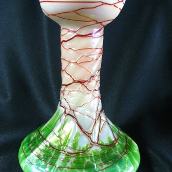 PK White Pink Green Threaded? - Art Glass