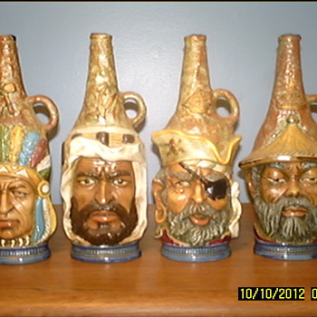 Complete Set Face's Of The World Wine Bottles