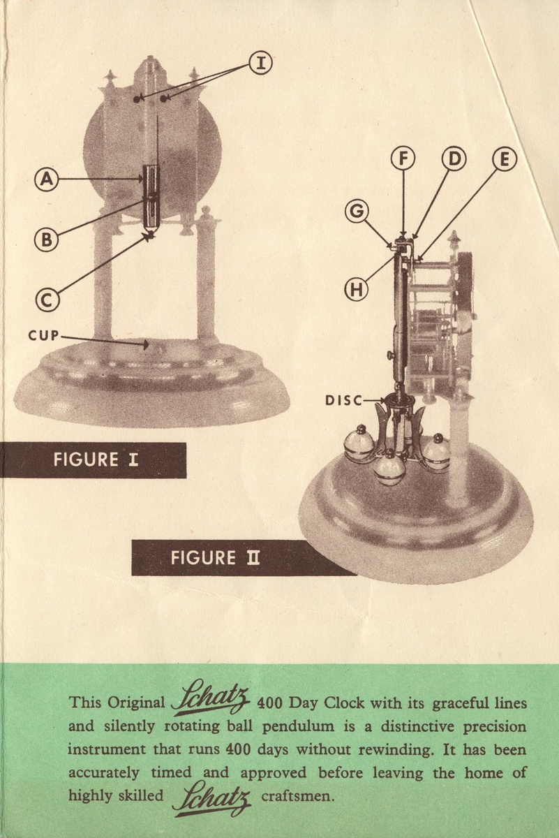 Schatz Standard 400 Day Clock Instructions, 1950s Collectors Weekly