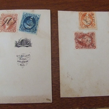 Revenue Stamps on carte de visite photographs