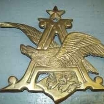 Brass Anheuser Busch A & Eagle