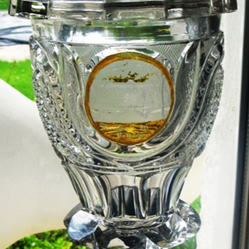 Goblet with Lid Bohemia Harrach 1830/40 - Art Glass