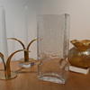 TEXTURED CLEAR VASE ENGRAVED MYSTERY?