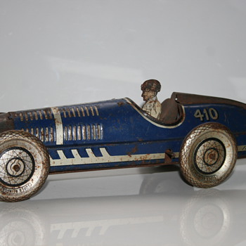 Mettoy 1930 wind up race car tin toy 410 - Model Cars