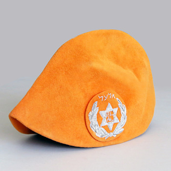 Space-Age 1968 EL AL Stewardess Orange Hat - Womens Clothing