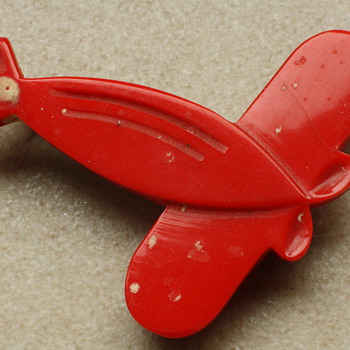Red glass airplane