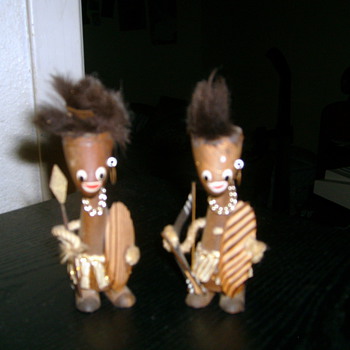Little Wooden Tribal Dolls - Dolls