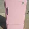 VINTAGE 1950S PINK FRIDGE REFRIGERATOR LIKE NEW MID CENTURY MODERN RETRO EAMES ERA 