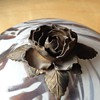 Czech dish with metal rose finial