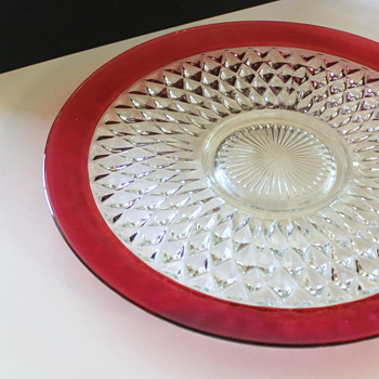 Pidgeon Blood Crystal Platter - Glassware