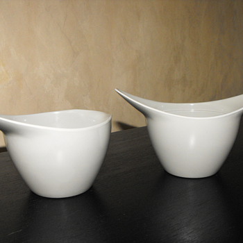Vintage Melmac, cream & sugar