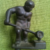 Cast Metal Steel Worker Figure
