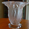 Old Crystal Satin IRISES VASE- By Whom and When?
